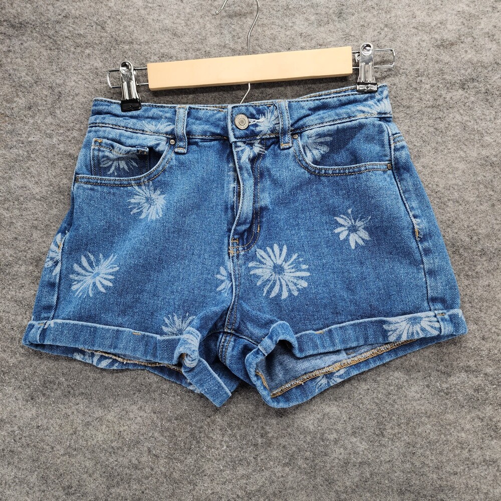 PacSun Mom Shorts Womens 24 Mid Rise Blue Denim 26" Waist